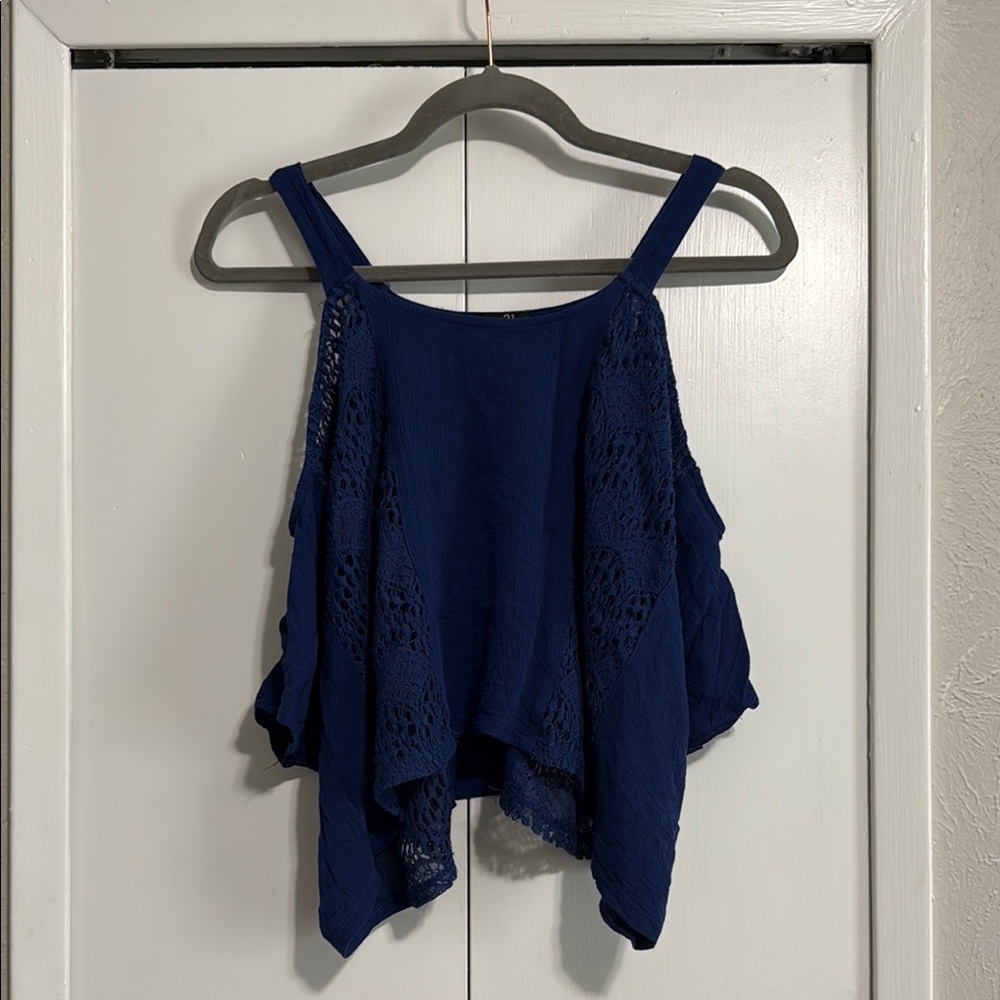 Elegant Navy Blue Women's Top
